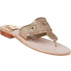 Gold Glitter Jack Rogers Sandals